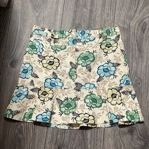 ANN TAYLOR  LOFT Floral Skirt 100% Cotton